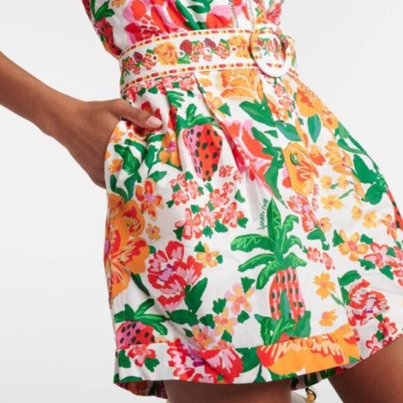 FARM Rio Women's White Flowerful Sketch Printed Cotton Romper XS Brand New - Picture 3 of 5